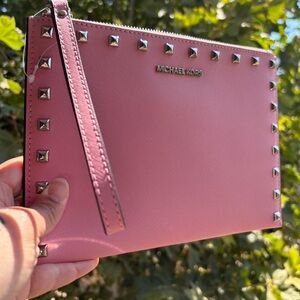 Michael Kors Pink Studded Women's Clutch